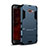 Cover Silicone e Plastica Opaca con Supporto per Samsung Galaxy C5 SM-C5000 Blu