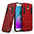 Cover Silicone e Plastica Opaca con Supporto per Samsung Galaxy J5 (2017) Duos J530F Rosso