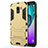 Cover Silicone e Plastica Opaca con Supporto per Samsung Galaxy J6 (2018) J600F Oro