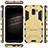 Cover Silicone e Plastica Opaca con Supporto per Samsung Galaxy J6 (2018) J600F Oro
