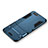 Cover Silicone e Plastica Opaca con Supporto R01 per Huawei Honor V10 Blu
