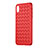 Cover Silicone Morbida In Pelle per Apple iPhone Xs Max Rosso