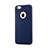 Cover Silicone Morbida Lucido con Foro per Apple iPhone 5S Blu