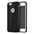 Cover Silicone Morbida Lucido con Foro per Apple iPhone 6 Plus Nero