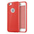 Cover Silicone Morbida Lucido con Foro per Apple iPhone 6S Rosso