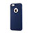 Cover Silicone Morbida Lucido con Foro per Apple iPhone SE Blu