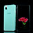Cover Silicone Trasparente A Flip Morbida per Huawei Honor 7i shot X Cielo Blu