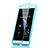 Cover Silicone Trasparente A Flip Morbida per Huawei P8 Cielo Blu
