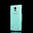 Cover Silicone Trasparente A Flip Morbida per Samsung Galaxy Note 4 Duos N9100 Dual SIM Cielo Blu