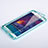 Cover Silicone Trasparente A Flip Morbida per Samsung Galaxy Note 4 SM-N910F Cielo Blu