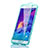 Cover Silicone Trasparente A Flip Morbida per Samsung Galaxy Note 5 N9200 N920 N920F Cielo Blu
