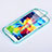 Cover Silicone Trasparente A Flip Morbida per Samsung Galaxy S5 Duos Plus Cielo Blu
