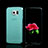 Cover Silicone Trasparente A Flip Morbida per Samsung Galaxy S6 Duos SM-G920F G9200 Cielo Blu