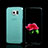 Cover Silicone Trasparente A Flip Morbida per Samsung Galaxy S6 SM-G920 Cielo Blu