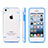 Cover Silicone Trasparente Laterale T01 per Apple iPhone 5C Blu