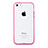 Cover Silicone Trasparente Laterale T01 per Apple iPhone 5C Rosa Caldo