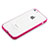 Cover Silicone Trasparente Laterale T01 per Apple iPhone 5C Rosa Caldo