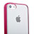 Cover Silicone Trasparente Laterale T01 per Apple iPhone 5C Rosa Caldo