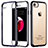 Cover Silicone Trasparente Opaca Laterale per Apple iPhone 7 Nero