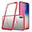 Cover Silicone Trasparente Specchio Laterale 360 Gradi per Apple iPhone Xs Rosso