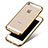 Cover Silicone Trasparente Ultra Sottile Morbida H01 per Apple iPhone 5S Oro