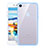 Cover Silicone Trasparente Ultra Sottile Morbida H01 per Apple iPhone SE3 2022 Cielo Blu
