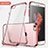 Cover Silicone Trasparente Ultra Sottile Morbida H04 per Apple iPhone SE3 2022 Oro Rosa