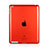 Cover Silicone Trasparente Ultra Sottile Morbida per Apple iPad 2 Rosso