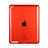 Cover Silicone Trasparente Ultra Sottile Morbida per Apple iPad 4 Rosso