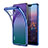 Cover Silicone Trasparente Ultra Sottile Morbida T03 per Huawei P20 Blu