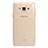 Cover Silicone Trasparente Ultra Sottile Morbida T03 per Samsung Galaxy A7 Duos SM-A700F A700FD Oro