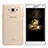 Cover Silicone Trasparente Ultra Sottile Morbida T03 per Samsung Galaxy A7 SM-A700 Oro