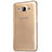 Cover Silicone Trasparente Ultra Sottile Morbida T03 per Samsung Galaxy On5 Pro Oro