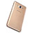 Cover Silicone Trasparente Ultra Sottile Morbida T03 per Samsung Galaxy On7 G600FY Oro