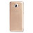 Cover Silicone Trasparente Ultra Sottile Morbida T03 per Samsung Galaxy On7 Pro Oro