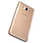 Cover Silicone Trasparente Ultra Sottile Morbida T03 per Samsung Galaxy On7 Pro Oro