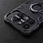 Cover Silicone Ultra Sottile Morbida con Magnetico Anello Supporto per Apple iPhone 12 Mini Nero