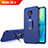 Cover Silicone Ultra Sottile Morbida con Magnetico Anello Supporto per Huawei Mate 20 X 5G Blu