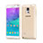 Cover TPU Trasparente Ultra Sottile Morbida per Samsung Galaxy Note 4 Duos N9100 Dual SIM Oro