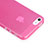 Cover Ultra Slim Trasparente Rigida Opaca per Apple iPhone 5 Rosa Caldo