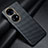 Custodia Fibra di Carbonio Lusso Morbida Spigato Cover per Huawei P50 Pro Nero