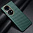 Custodia Fibra di Carbonio Lusso Morbida Spigato Cover per Huawei P50 Pro Verde