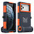 Custodia Impermeabile Silicone Cover e Plastica Opaca Waterproof Cover 360 Gradi per Apple iPhone 6S Plus Arancione