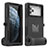 Custodia Impermeabile Silicone Cover e Plastica Opaca Waterproof Cover 360 Gradi per Samsung Galaxy Note 10 Plus Nero