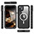 Custodia Impermeabile Silicone e Plastica Opaca Waterproof Cover 360 Gradi con Mag-Safe Magnetic HJ1 per Apple iPhone 15 Nero