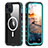 Custodia Impermeabile Silicone e Plastica Opaca Waterproof Cover 360 Gradi con Mag-Safe Magnetic per Apple iPhone 14 Plus Verde