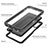 Custodia Impermeabile Silicone e Plastica Opaca Waterproof Cover 360 Gradi per Samsung Galaxy A04s Nero