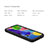 Custodia Impermeabile Silicone e Plastica Opaca Waterproof Cover 360 Gradi per Samsung Galaxy A21 Nero