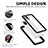 Custodia Impermeabile Silicone e Plastica Opaca Waterproof Cover 360 Gradi per Samsung Galaxy A51 4G Nero