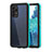Custodia Impermeabile Silicone e Plastica Opaca Waterproof Cover 360 Gradi per Samsung Galaxy A52 5G Blu e Nero